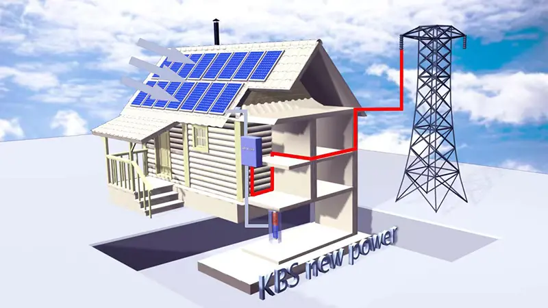 The grid dispatches the electricity for use.